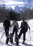 Winter Snowshoers on a winter Hiking Trip in Jackson Hole!